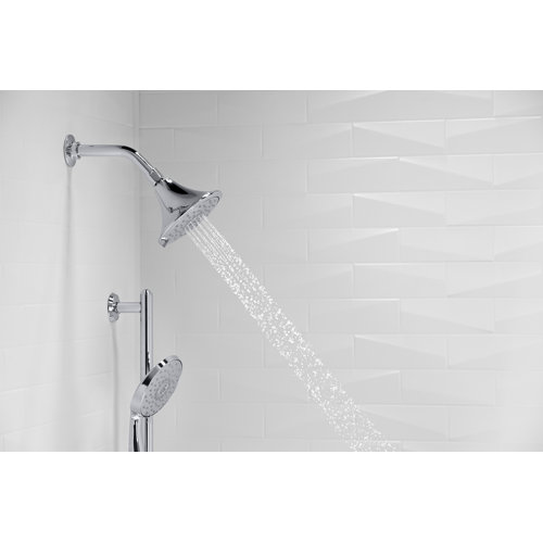 Kohler Forte 1.75 gpm Multifunction Wall Mount Showerhead, Three Spray